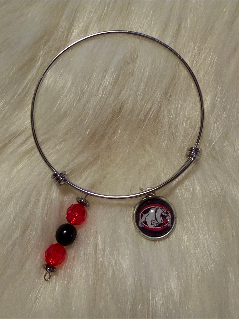 Silver-Tone Georgia Bulldogs Bangle Bracelet